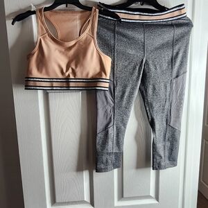 C&C California Gray and Black Cropped Pants